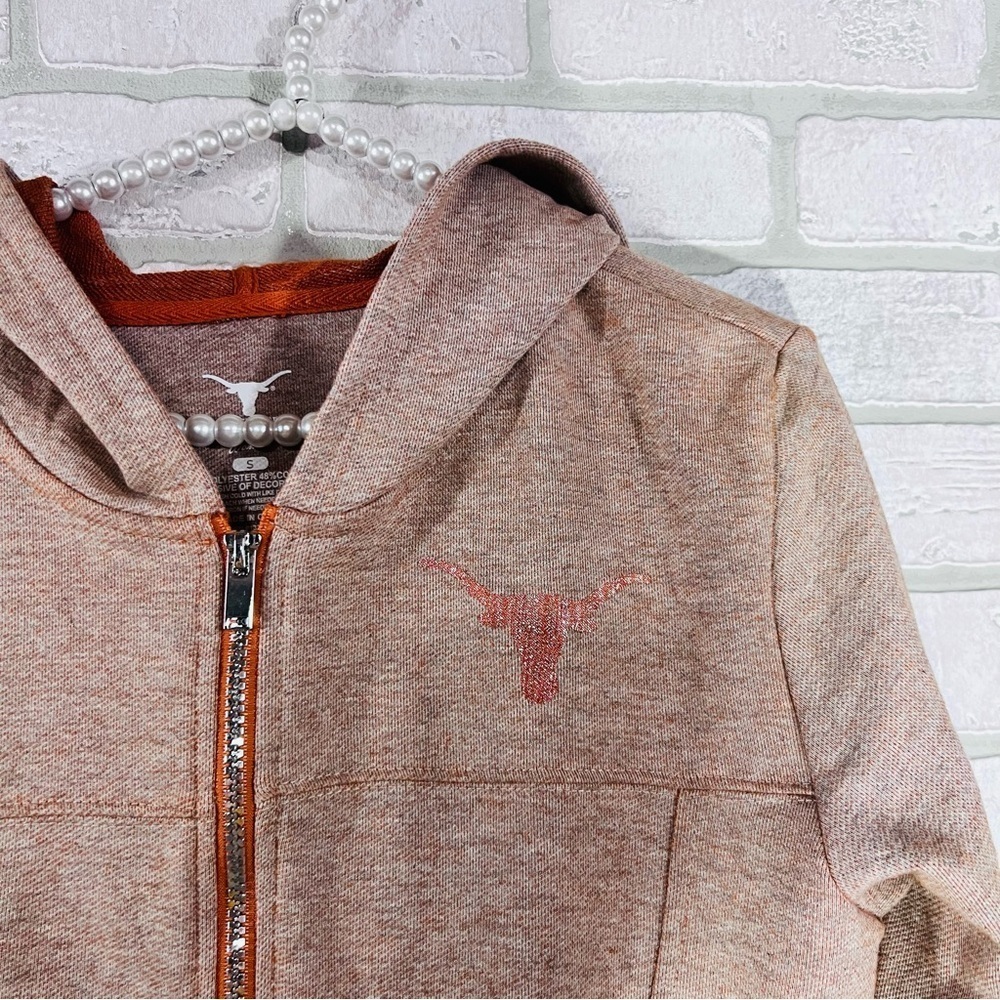 We Are Texas Women's Hook ‘Em Horns 1/4 Zip Hoodie Sweatshirt Jacket Size S - Picture 3 of 8